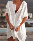 Soleil | Fließendes Damen-Strandkleid mit Wickel-Design