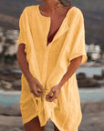 Soleil | Fließendes Damen-Strandkleid mit Wickel-Design