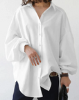 Nerina | Oversize-Damenhemd mit Knopfleiste