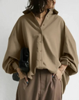 Nerina | Oversize-Damenhemd mit Knopfleiste