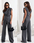 Viviana | Elegantes Damen-Zweiteiler-Set mit asymmetrischem Top