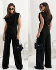 Viviana | Elegantes Damen-Zweiteiler-Set mit asymmetrischem Top