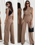 Viviana | Elegantes Damen-Zweiteiler-Set mit asymmetrischem Top