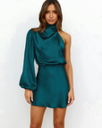 Alvara | Asymmetrisches Satinkleid mit One-Shoulder-Design