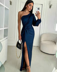 Celestina | Elegantes One-Shoulder Kleid mit Drapierung