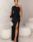 Celestina | Elegantes One-Shoulder Kleid mit Drapierung