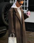 Elena | Oversized Mantel mit Reverskragen und Gehschlitz für Damen