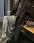 Elena | Oversized Mantel mit Reverskragen und Gehschlitz für Damen