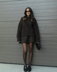 Fiora | Zweiteiliges Strickset mit Oversize-Pullover und Rock