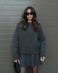 Fiora | Zweiteiliges Strickset mit Oversize-Pullover und Rock