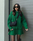 Fiora | Zweiteiliges Strickset mit Oversize-Pullover und Rock