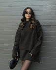 Fiora | Zweiteiliges Strickset mit Oversize-Pullover und Rock