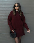Fiora | Zweiteiliges Strickset mit Oversize-Pullover und Rock