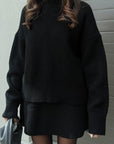 Fiora | Zweiteiliges Strickset mit Oversize-Pullover und Rock