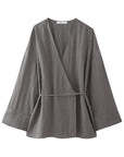 Isolde | Damen-Set mit Kimono-Bluse und weiter Hose in lockerer Passform