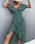 Liora | Schulterfreies Sommerkleid mit Blumenprint