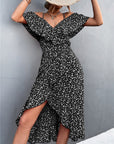 Liora | Schulterfreies Sommerkleid mit Blumenprint