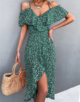Liora | Schulterfreies Sommerkleid mit Blumenprint