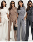 Viviana | Elegantes Damen-Zweiteiler-Set mit asymmetrischem Top