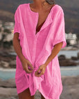 Soleil | Fließendes Damen-Strandkleid mit Wickel-Design