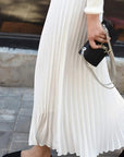 Ortrun | Damen-Midirock in A-Linie mit geraffter Taille