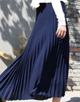 Ortrun | Damen-Midirock in A-Linie mit geraffter Taille