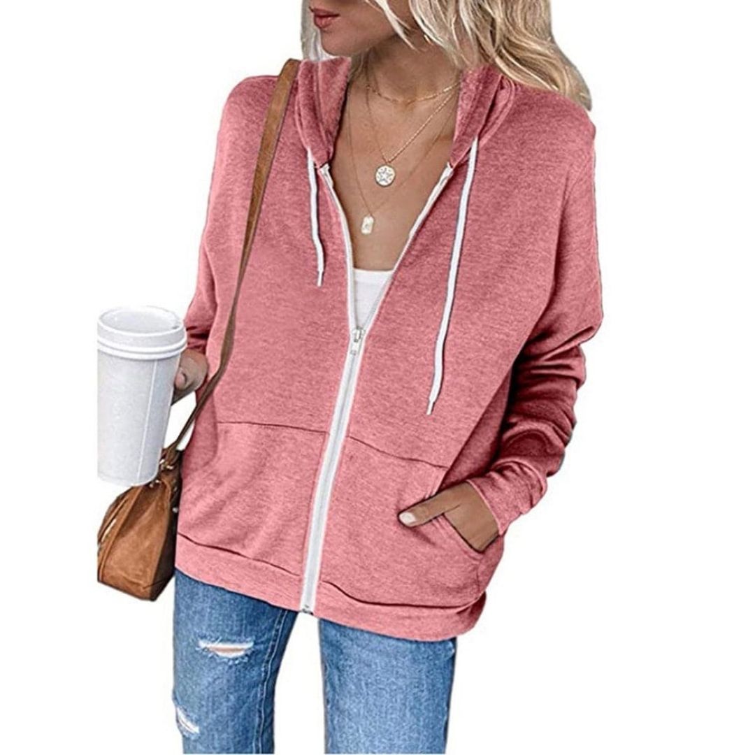 Elara | Damen Zip-Hoodie mit verstellbarer Kapuze