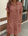 Alina | Hemdblusenkleid mit Knopfleiste – Sommerlich
