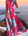 Mirella | Elegantes Maxikleid mit tiefem V-Ausschnitt