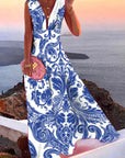 Mirella | Elegantes Maxikleid mit tiefem V-Ausschnitt