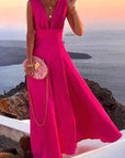 Mirella | Elegantes Maxikleid mit tiefem V-Ausschnitt