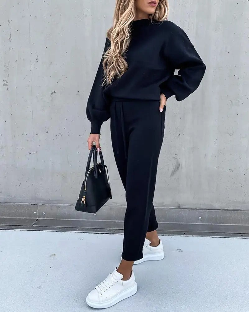 Hannelore | Damen-Frühlingsset mit Taillenbindung und leichter Bluse