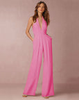 Camilla | Jumpsuit mit weitem Bein und kurzen Ärmeln