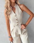 Sienna | Zweiteiliges Damen-Gilet-Set im Old Money Stil
