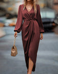Ismena | Elegantes Wickel-Midikleid für Damen