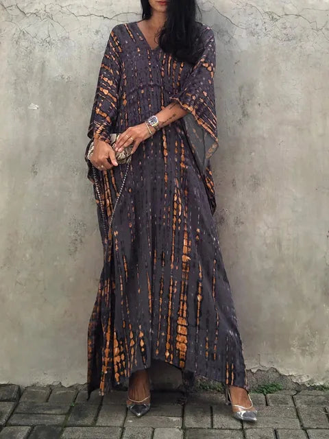 Liora | Fließendes Kaftankleid mit V-Ausschnitt