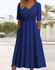 Celesta | Wickel-Midikleid für Damen mit V-Ausschnitt