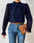 Lenora | Damenbluse mit Struktur und langen Ärmeln