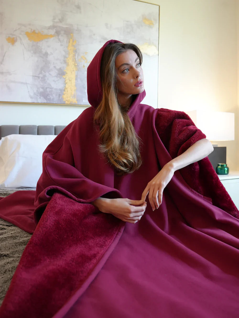 Marla | Oversized Damen-Hoodie-Decke mit Ärmeln