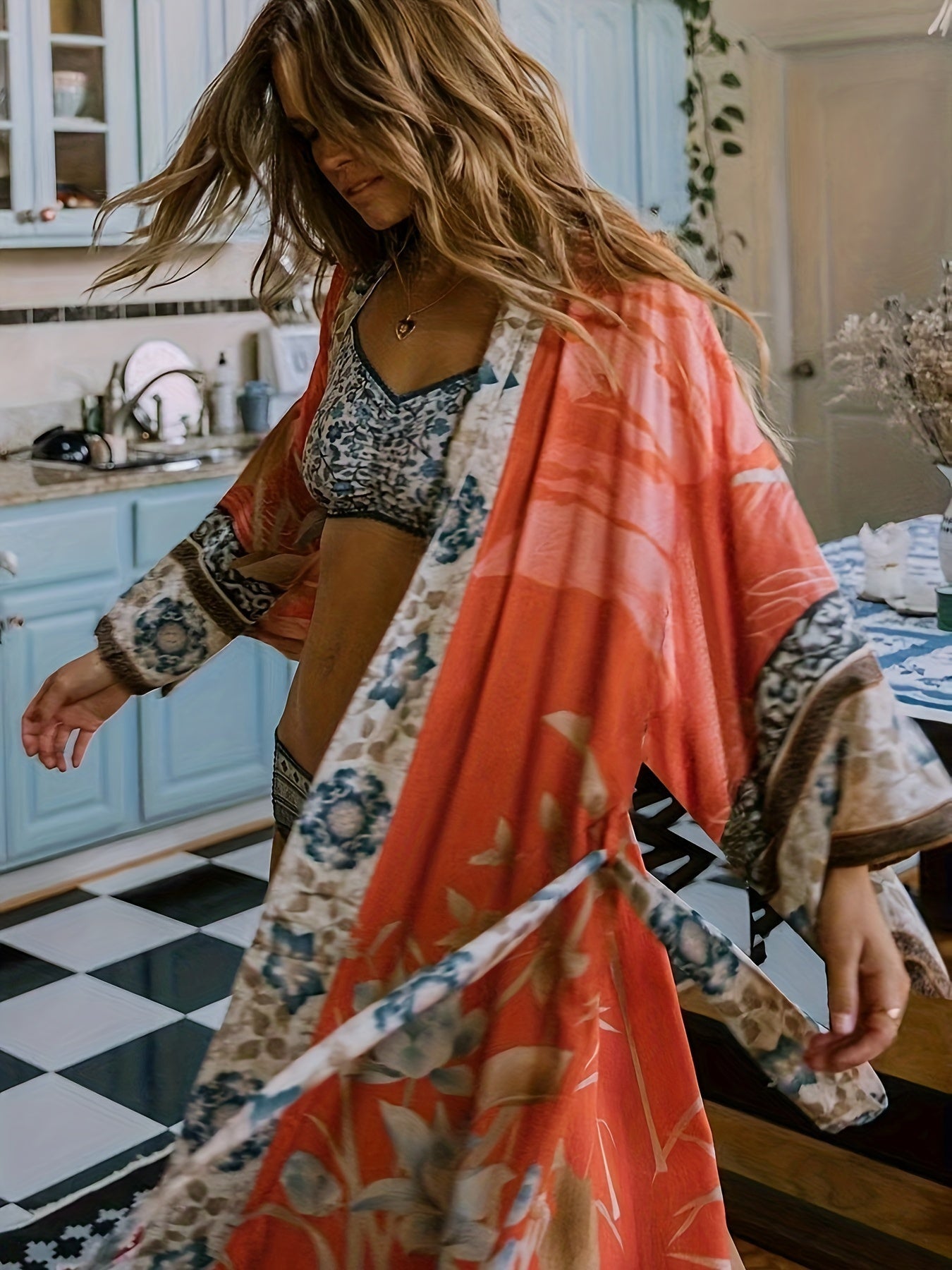 Sofia | Kimono mit Blumenprint für Damen