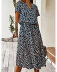 Amira | Knopf-Down-Midikleid mit Bindegürtel