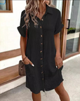 Alina | Hemdblusenkleid mit Knopfleiste – Sommerlich