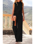 Elina | Ärmelloser Damen-Jumpsuit mit weitem Bein