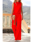Elina | Ärmelloser Damen-Jumpsuit mit weitem Bein