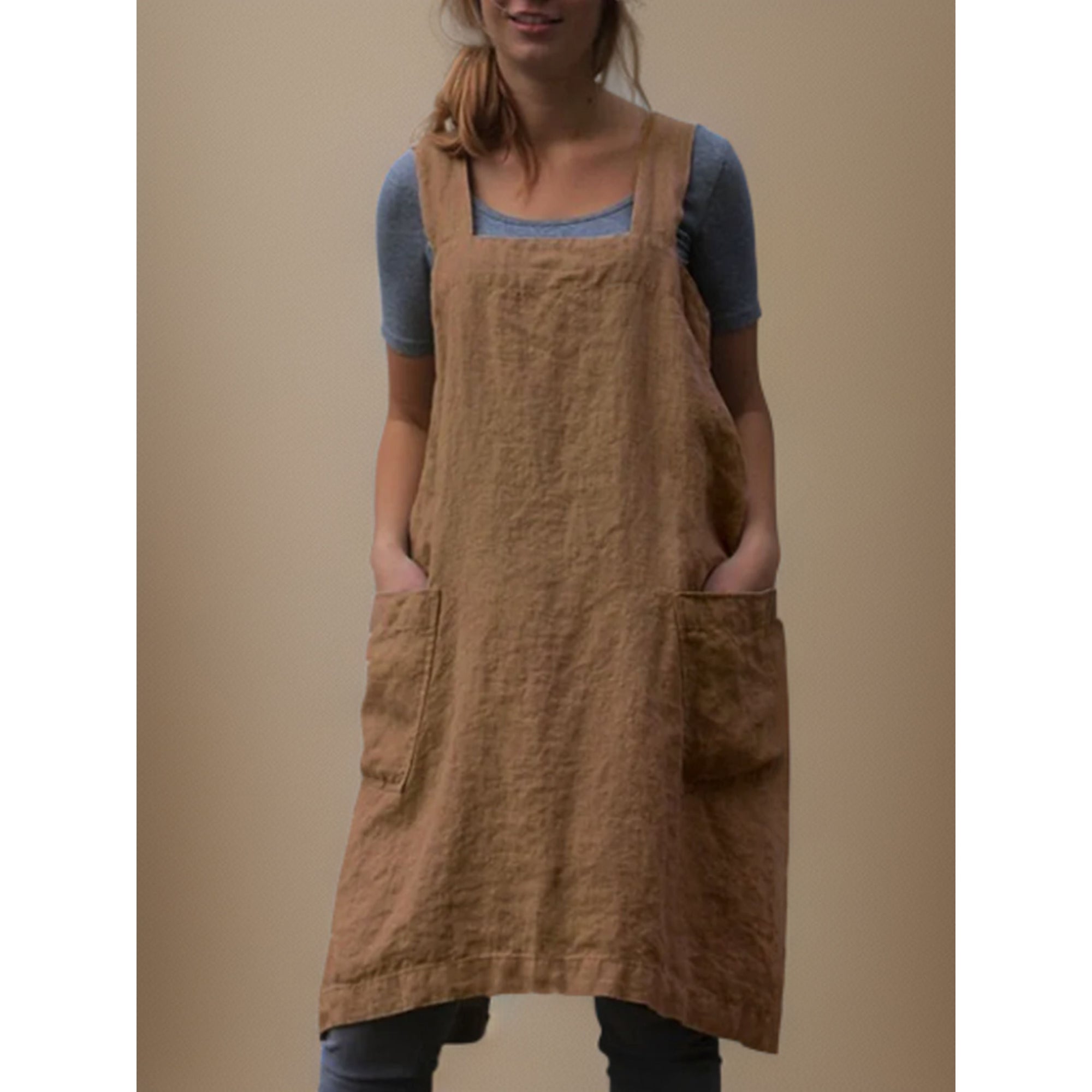 Camira | Damen-Schürzenkleid mit Taschen-Details