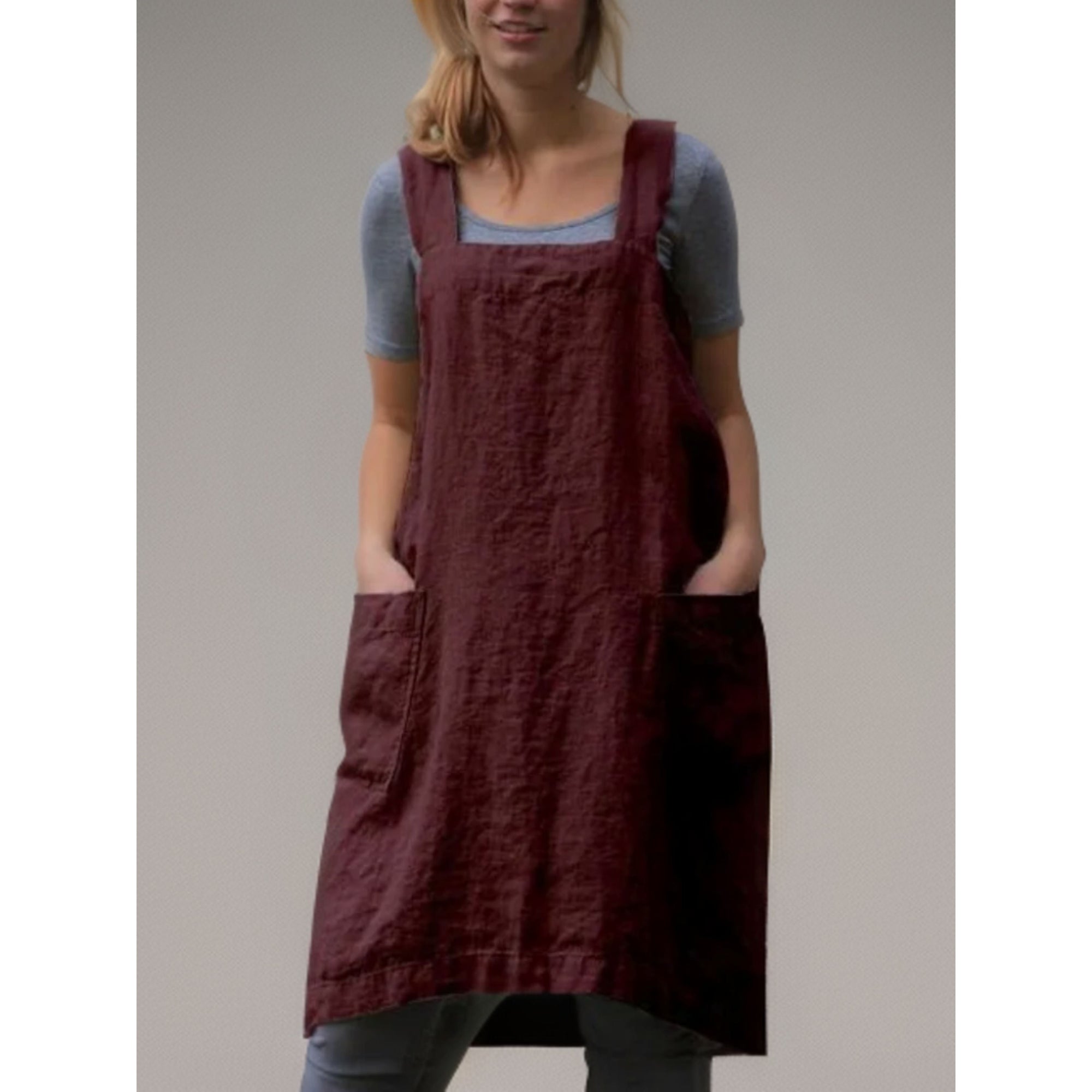 Camira | Damen-Schürzenkleid mit Taschen-Details