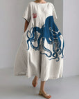 Nerina | Sommerkleid mit maritimem Oktopus-Print