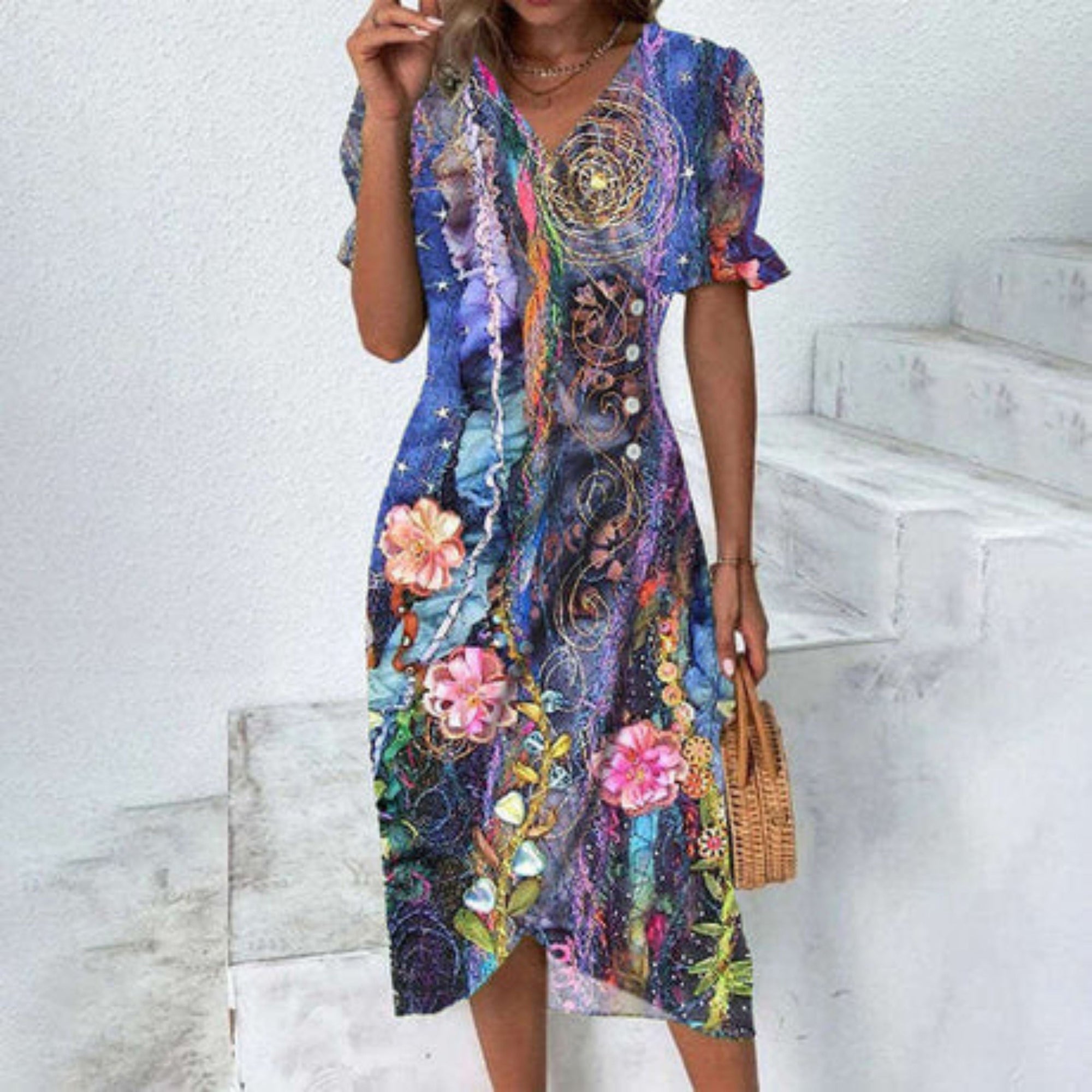 Elara | Sommerkleid für Damen im Wickelstil