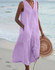 Soraya | Elegantes Kaftankleid mit V-Ausschnitt