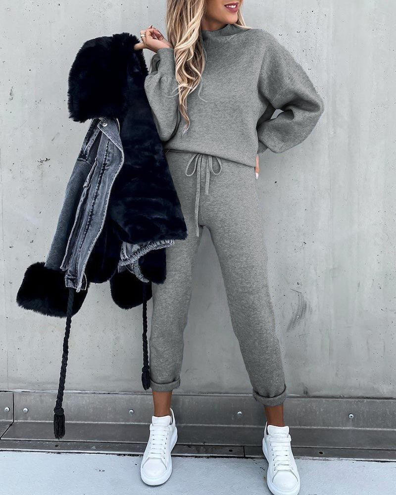 Hannelore | Damen-Frühlingsset mit Taillenbindung und leichter Bluse